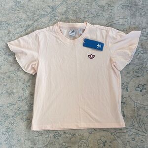 Adidas Originals Flutter Sleeve T-Shirt Pink Medium